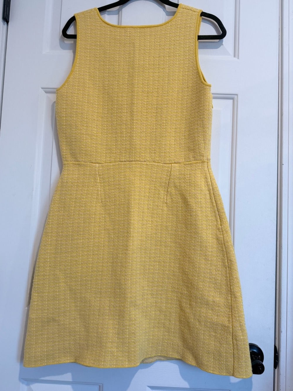 Sandro Yellow Textured Mini Shift Dress - Picture 9 of 13